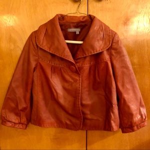 Soft Clay Colored Leather Jacket